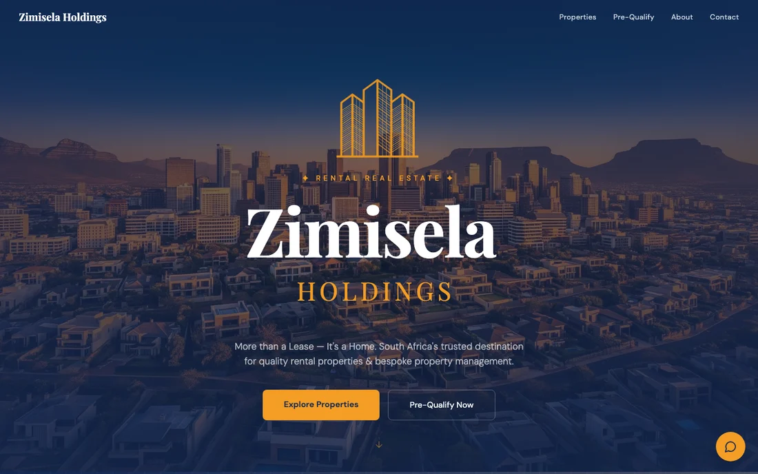 Zimisela Holdings — premium South African real estate website